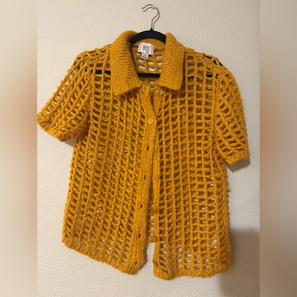 BDG OSAKA OPEN KNIT POLO SWEATER SMALL - Picture 3 of 5